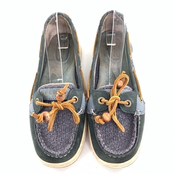 Sperry womens flats size 6.5 navy blue suede lace up preppy boat shoes - Picture 13 of 13